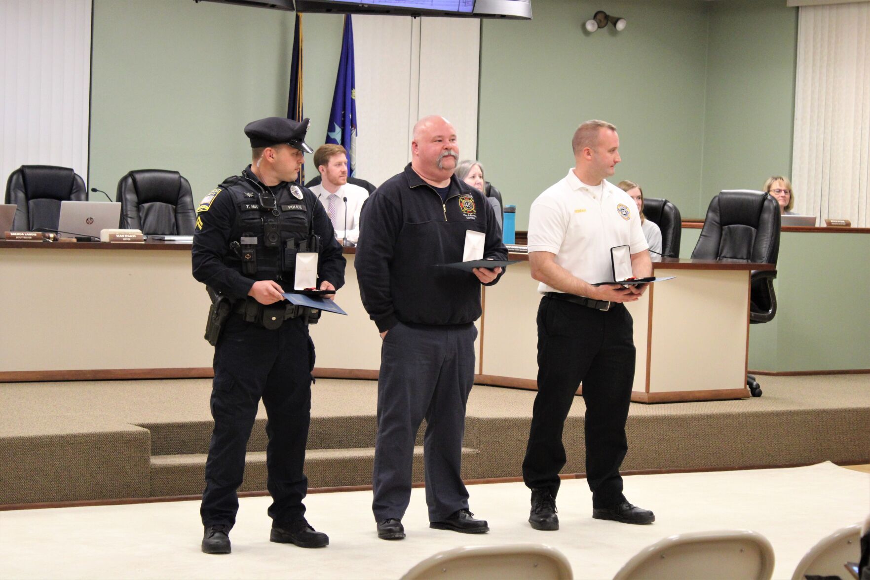 Carlisle first responders honored for September rescue of father, son from burning apartment